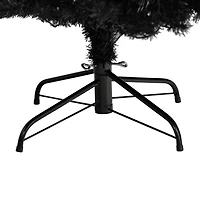6ft. Pre-Lit Black Artificial Christmas Tree, Clear LED Lights
