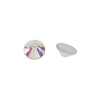 SS38 Clear Aurora Borealis Round Flatback Glass Rhinestones, 432ct. by Bead Leading™