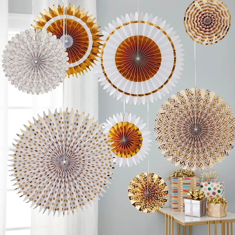Gold Print Rosette Décor Kit by Celebrate It™
