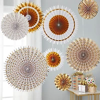 Gold Print Rosette Décor Kit by Celebrate It™