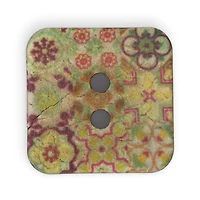 Dritz® 35mm Medium Green Sustainable Coconut Square Button, 3ct.