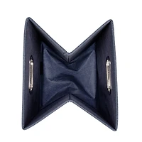 Household Essentials 11.5" Denim Blue Collapsible Cotton Blend Cube Storage Box with Lid, 2ct.