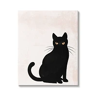 Stupell Industries Halloween Black Cat Silhouette Canvas Wall Art
