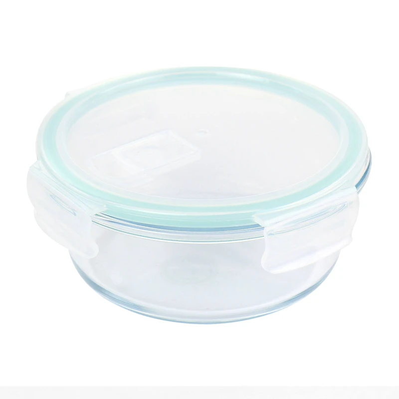 Martha Stewart Round Glass Food Storage Container with Locking Lid