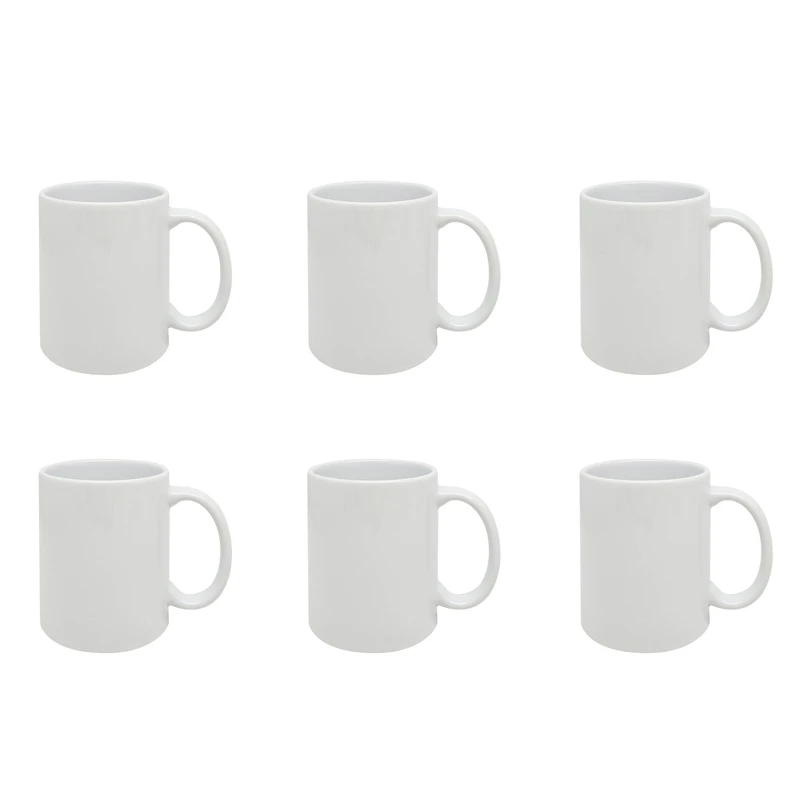 12oz. White Ceramic Sublimation Mugs, 6ct. by Make Market®