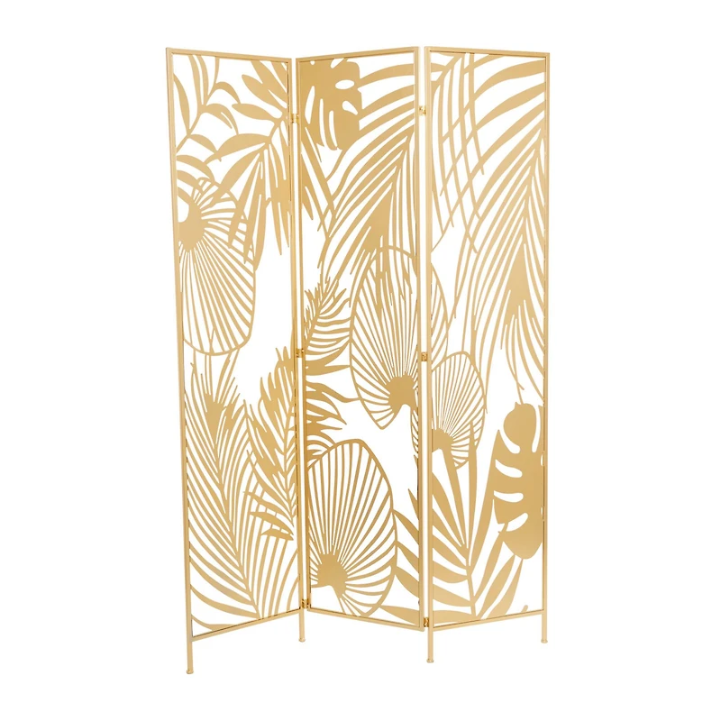 Gold Iron Glam Room Divider Screen, 71" x 48" x 1"