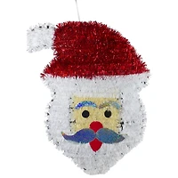 19" Tinsel Santa Claus Christmas Window Decoration