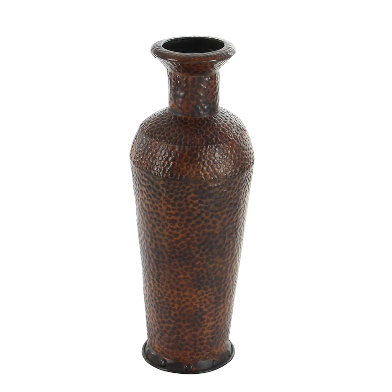 Set of 3 Brown Metal Traditional Vase, 50", 35", 26"