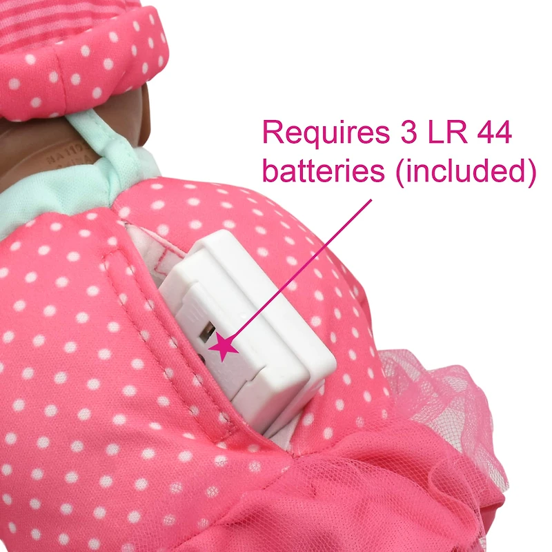 Little Darling 12" Soft Body Baby Doll With 6 Different Baby Sounds