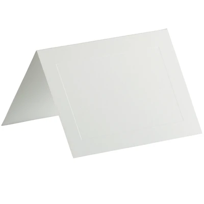 JAM Paper 3.5" x 4.875" Strathmore Bright White Wove Panel Blank Foldover Cards