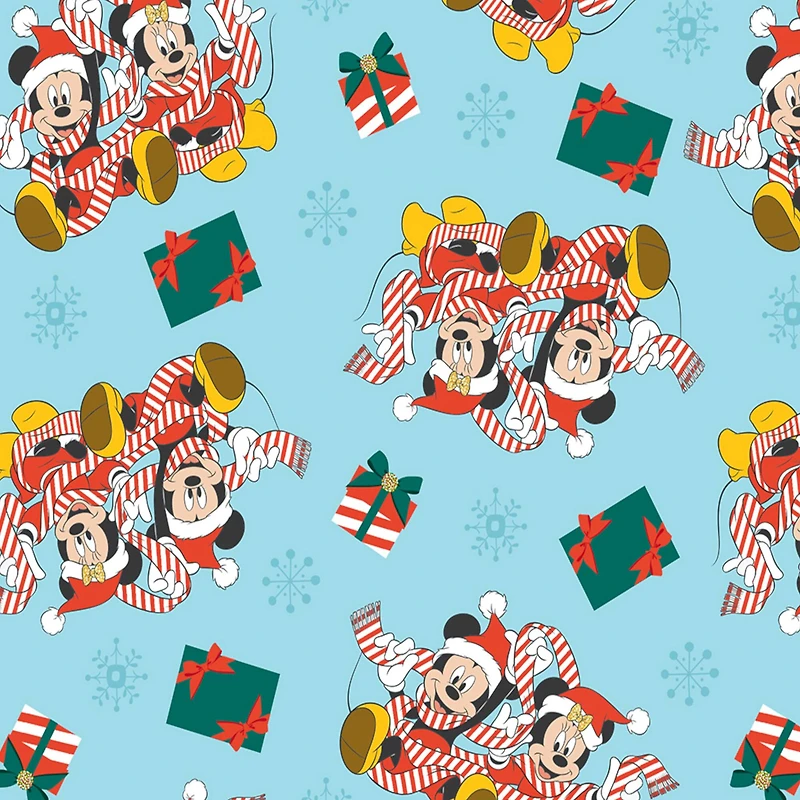 Disney® Mickey & Friends Christmas Gifts Cotton Fabric 