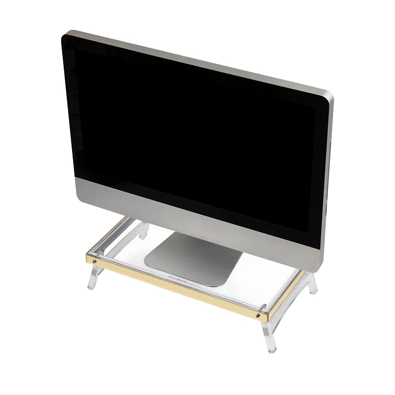 Mind Reader Cosmopolitan Collection Gold Foldable Monitor Stand