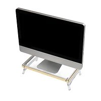 Mind Reader Cosmopolitan Collection Gold Foldable Monitor Stand