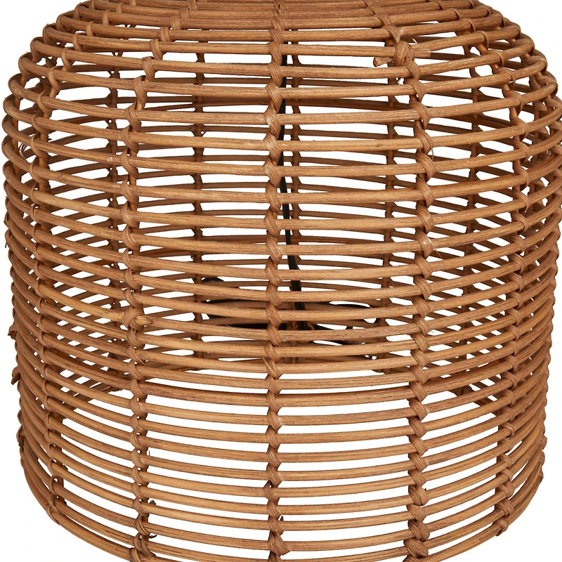 Brown Polyester Natural Table Lamp, 25" x 15" x 15"