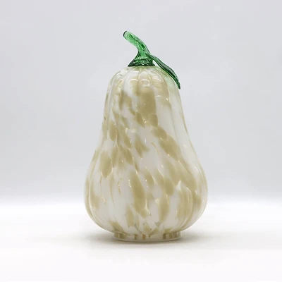 Warm White LED Cream Glass Gourd by Ashland®