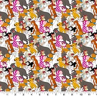 Disney® Cats Packed Cotton Fabric
