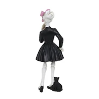 8.5" Skeleton in Black Dress with Cat Tabletop Décor by Ashland®