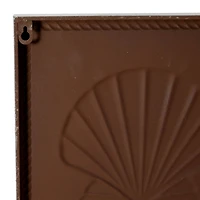 Set of 4 White Metal Coastal Wall Decor, 12" x 12"