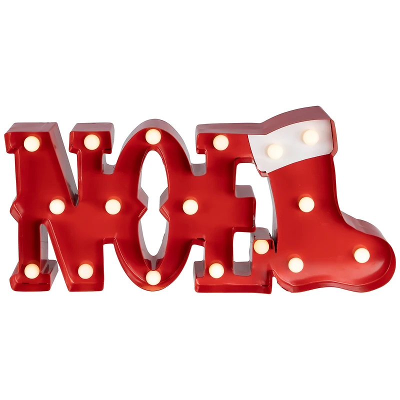 Lighted "Noel" Christmas Decoration - 16"