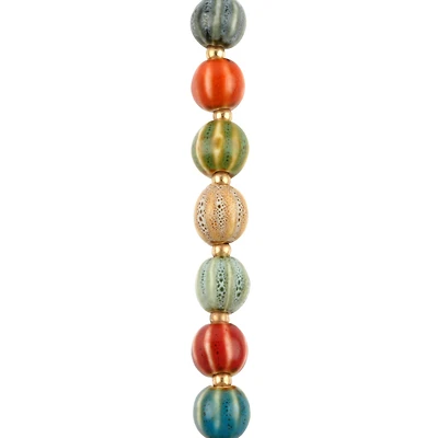 Multicolor Ceramic Round Beads, 11mm by Bead Landing™