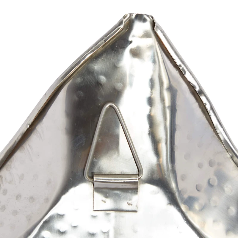 Silver Stainless Steel Candlestick Holders, 21" x 12" x 5"