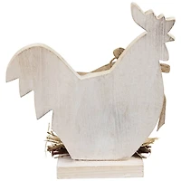9.5" Distressed Rooster Silhouette Spring Décor