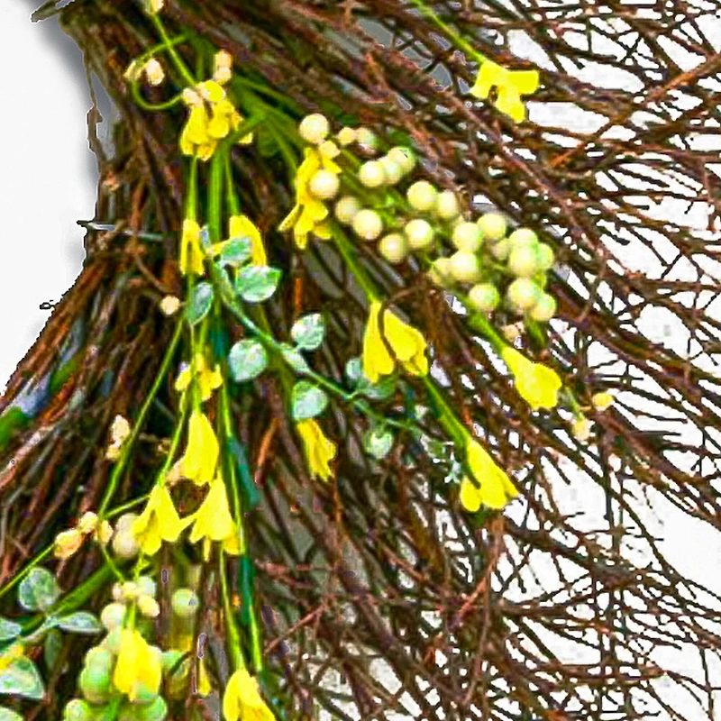 24" Spring Yellow Forsythia Wreath