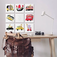 Stupell Industries Travel World Little One Kids' International Travel Transportation Canvas Wall Art, 12" x 12"