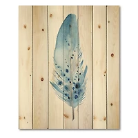 Designart - Blue Boho Feathers