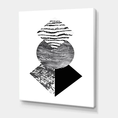 Designart - Tropical Palm Leaf With Abstract Geometry Shapes I