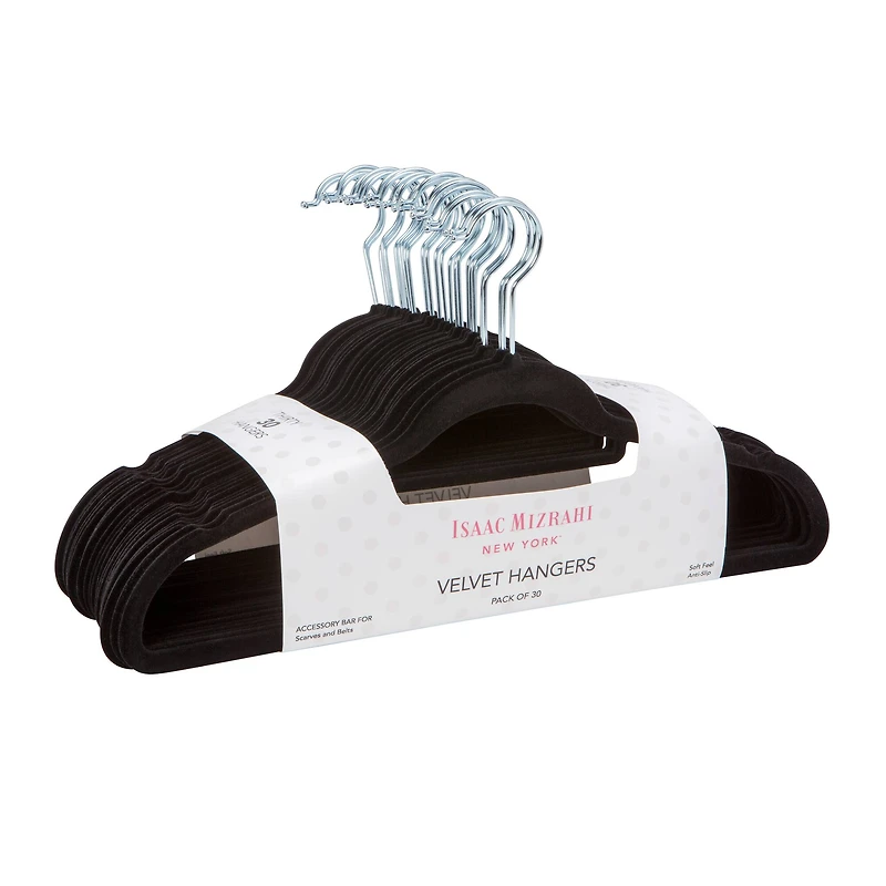 Isaac Mizrahi 17.75" Pack of Velvet Hangers