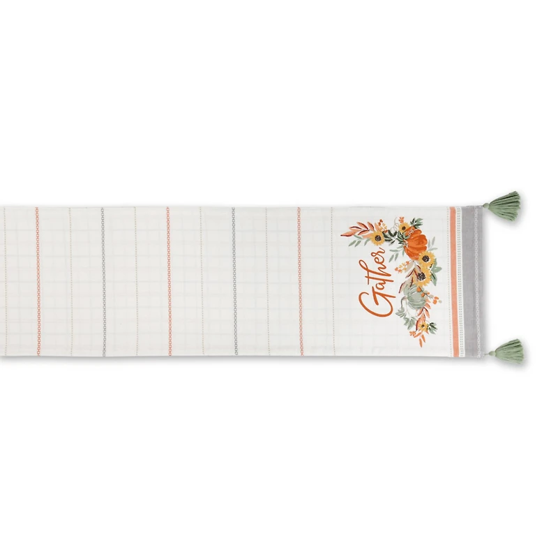 DII® 72" Gather Fall Squash Reversible Table Runner