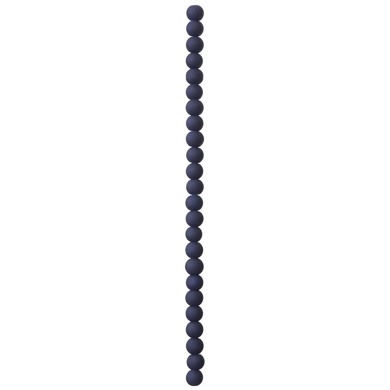 Blue Rubber Coated Glass Round Beads, 8mm by Bead Landing™
