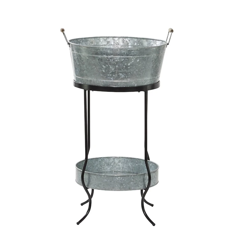 34" Metal Contemporary Wine Bucket