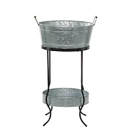 34" Metal Contemporary Wine Bucket