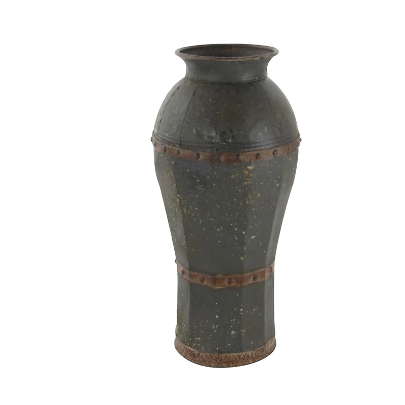 Brown Metal Rustic Vase Set