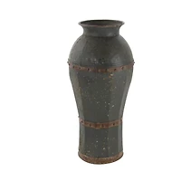 Brown Metal Rustic Vase Set