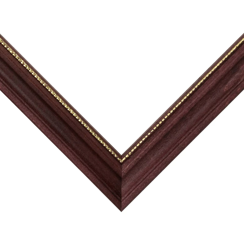 Frame USA Boardroom Cherry with Gold Bead Single Image Picture Frame