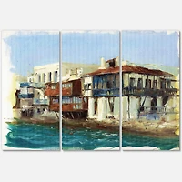 Designart - Old Houses On The Island of Mykonos Greece
