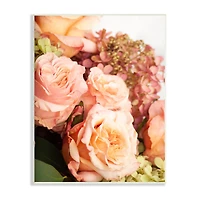 Stupell Industries Pink Rose Blossoms and Geraniums Spring Bouquet Photography Wall Plaque