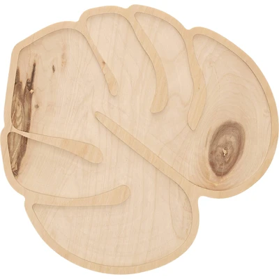 Leisure Arts® 10" Monstera Leaf Welled Wood Surface