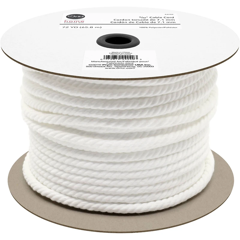 Dritz® Home White 9/32" Polyester Cable Cord, 72yd.