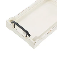 White Wood Traditional Tray Set