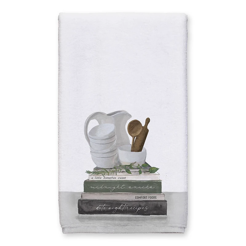 Cookbook Stack Bowls 16" x 25" Towel Set