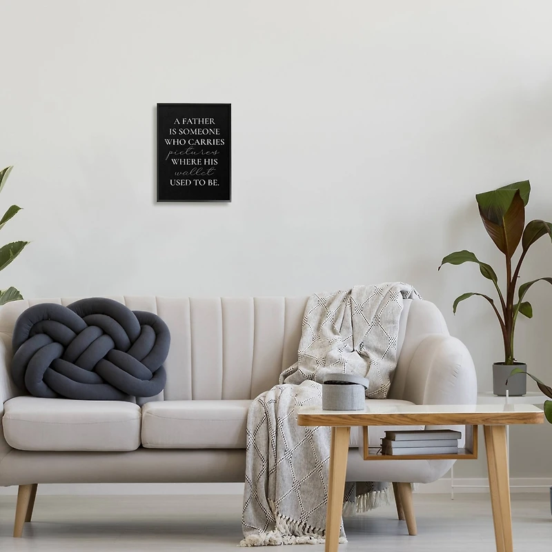 Stupell Industries Pictures Where Wallet Used To Be Father Framed Giclee Art