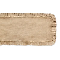 DII® Natural Ruffle Trim Jute Table Runner, 14x72 inch