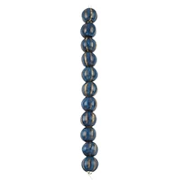 12 Packs: 11 ct. (132 total) Blue Ceramic Round Melon Beads, 15mm by Bead Landing™
