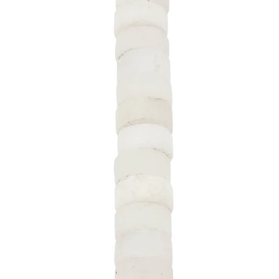 12 Pack: White Quartz Matte Heishi Beads by Bead Landing