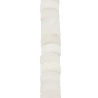 12 Pack: White Quartz Matte Heishi Beads by Bead Landing