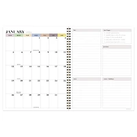 TF Publishing 2025 Large Gardenia Weekly Monthly Spiral Planner